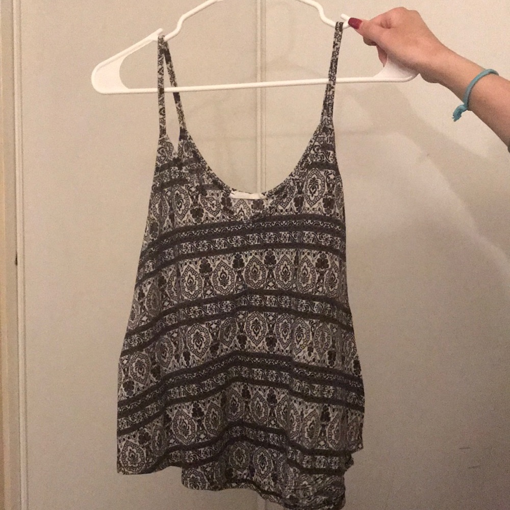 Grey, black, cream Tank Top